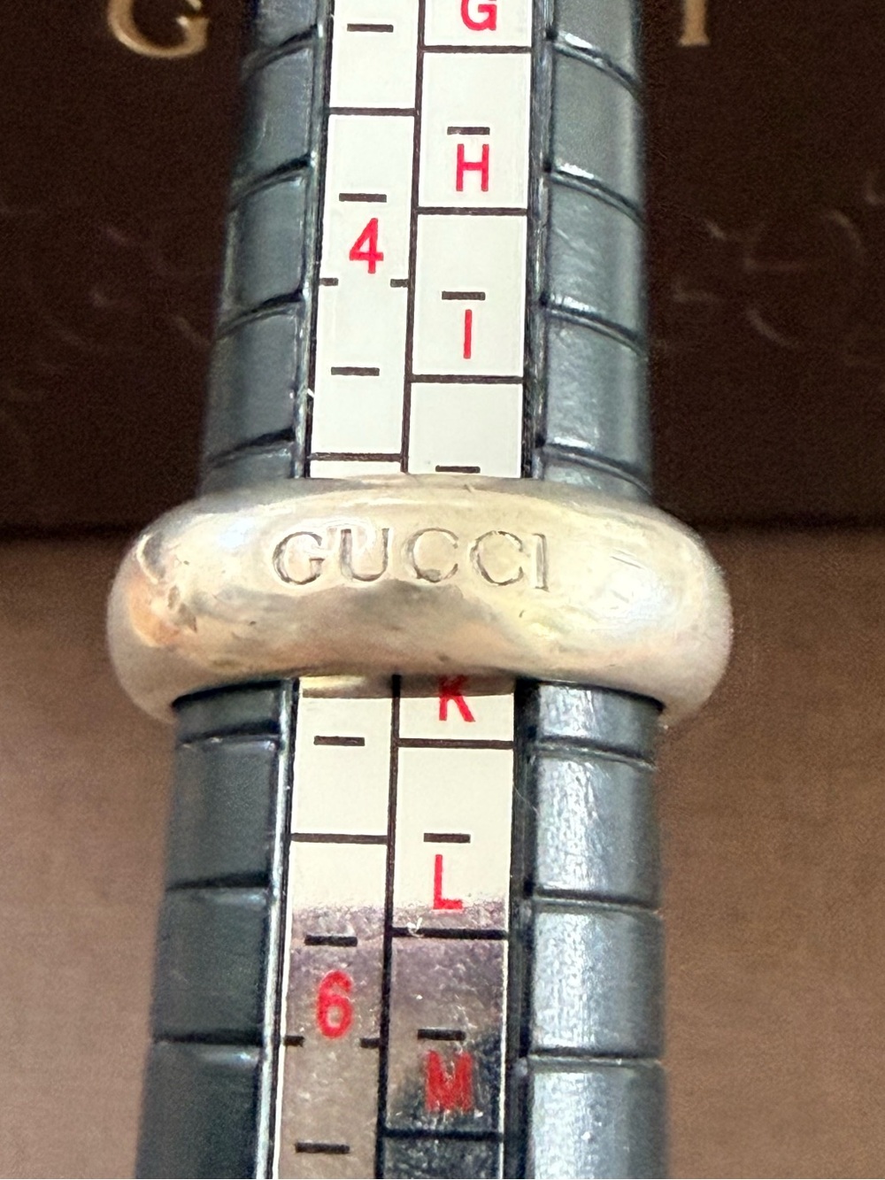 GUCCI Dome-Shaped Band 925 Silver Ring - Picture 7 of 7